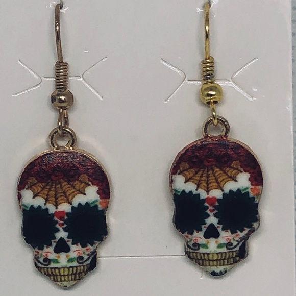 NWT {3 for $20} skeleton dangle earrings Halloween - Picture 2 of 4